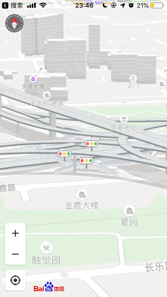 2. 立体效果，截取自百度地图