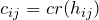 c_{ij}=c−r(h_{ij})